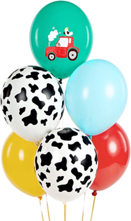 Partydeco - Partydeco ballonnen - Farm mix (6 stuks)