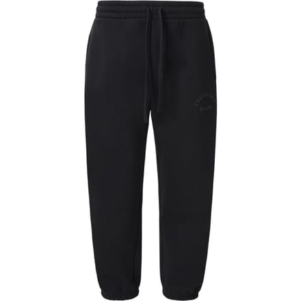 Blank Essentials Joggingbroek voor heren met gebogen logo (Zwart)