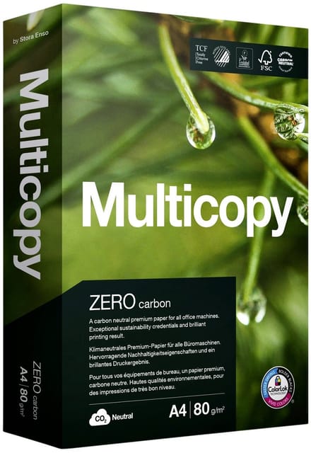 Kopierpapier Multicopy Zero A4 80gr weiß 500 Blatt