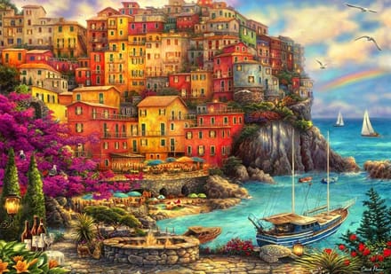 Legpuzzel 2000 stukjes Cinque Terre 98 x 69 cm