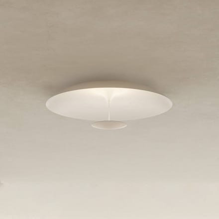 Karman LED plafondlamp BLANCO, Ø 92 cm, wit, metaal