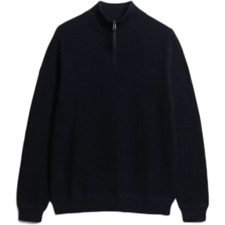 Superdry - Katoenen trui met halve rits en textuur - Heren - Sweaters