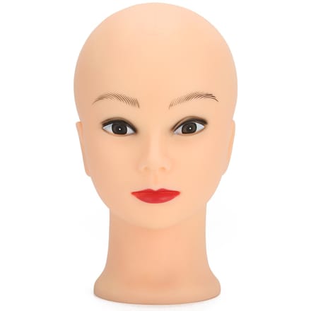 Mannequin Hoofd Make-up Training Oefenpruik Hoed Display Kaal Mannequin Hoofd 49cm zonder Make-up beige