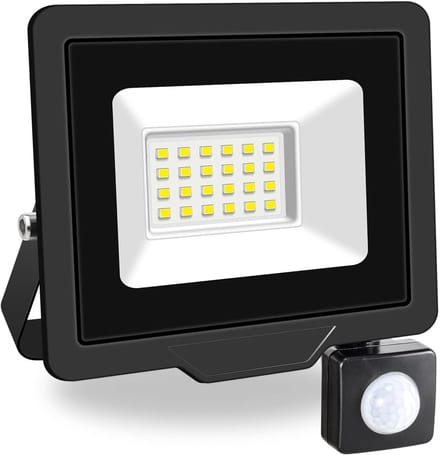 Superheldere Led-schijnwerper Buiten met Bewegingssensor, 20W, IP65 Waterdicht Veiligheidslicht