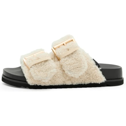 AllSaints Sian Sherpa Sandal Cream White Taglia: 38 | Infradito Outlet | Donna | Bianco