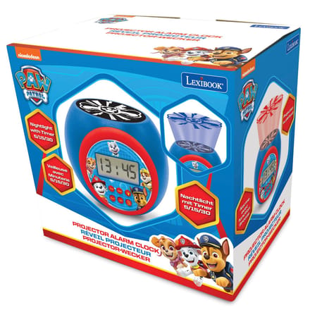 Lexibook Paw Patrol alarm projector clock with a timer.