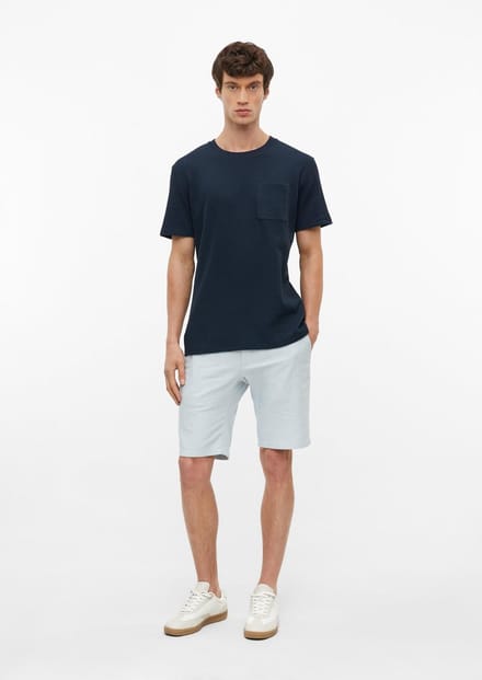 Hoge taille Bermuda rechte pijp gemengde linnen s.Oliver Phoenix