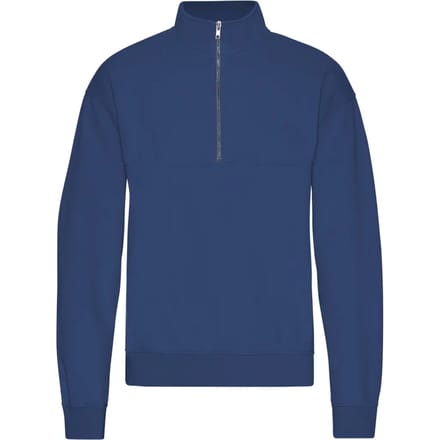 1/4 rits sweater Colorful Standard Organic Marine Blue