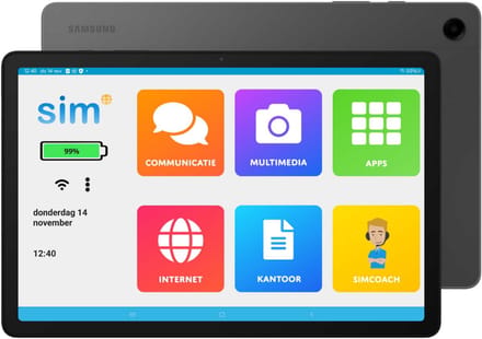 SimTab senioren tablet inclusief beschermhoes en hulp