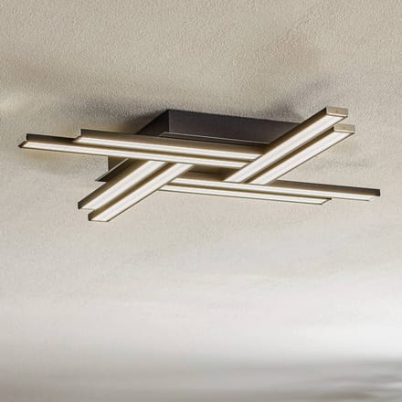Domiluce LED plafondlamp Largo 8-lamps zwart