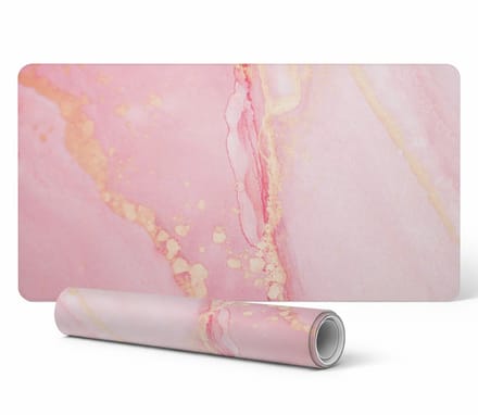 Antislip bureauonderlegger pastel marmer 100x50 cm