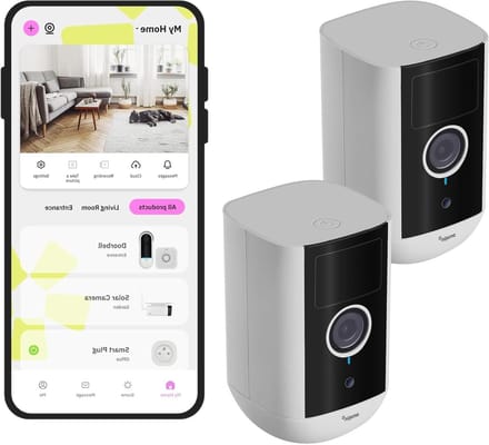Beveiligingscamera Set - Draadloze Camera's - Huis Bewaken - 2K HD Kwaliteit - Set van 2 - Wit