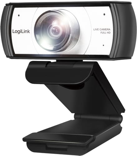LogiLink Conference HD USB webcam 120° dual Microfoon Handmatig focus