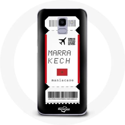 Coque pour Samsung Galaxy A8 2018 Billet d'avion Marrakech Maroc