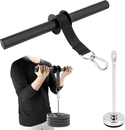 Onderarmtrainer - Pols roller - Kracht opbouwen - Afneembare handgreep - 43 cm lengte - Zwart