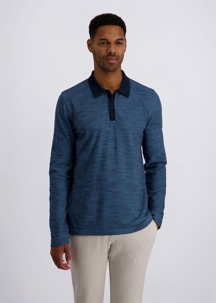 pierre cardin Langarm-polo in Modern Fit