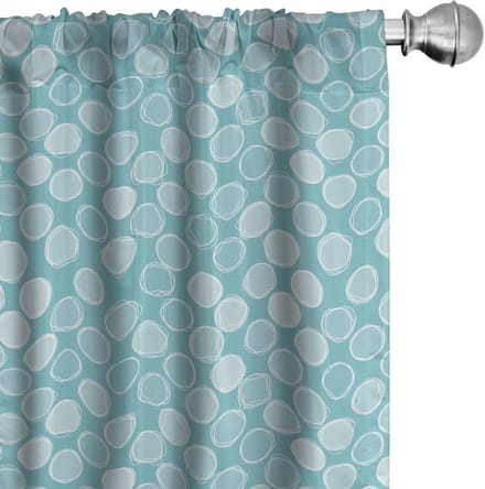 ABAKUHAUS Abstrakt Gordijnen – 2x75x225 cm – Microvezel – Turkoois