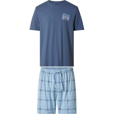 ESMARA MEN Korte heren pyjama (Blauw, M)