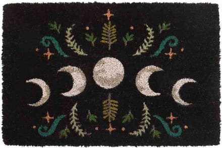 Something Different - Black Dark Forest Moon Phase Deurmat - Multicolours