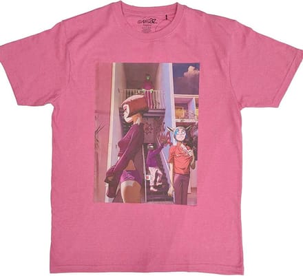 Gorillaz - The Static Channel Heren T-shirt - M - Roze