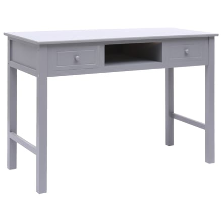 vidaXL - Schrijftafel - 110x45x76 - cm - hout - grijs