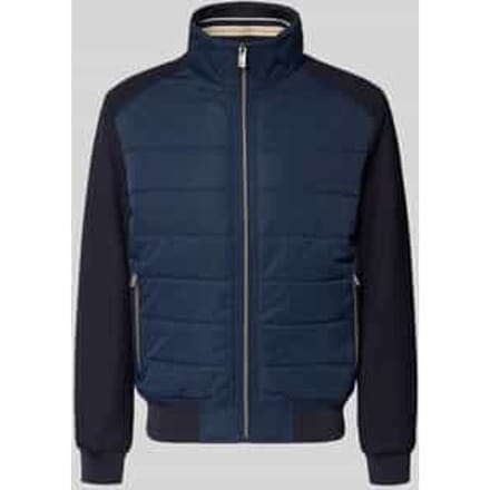 Regular fit gewatteerd jack met opstaande kraag