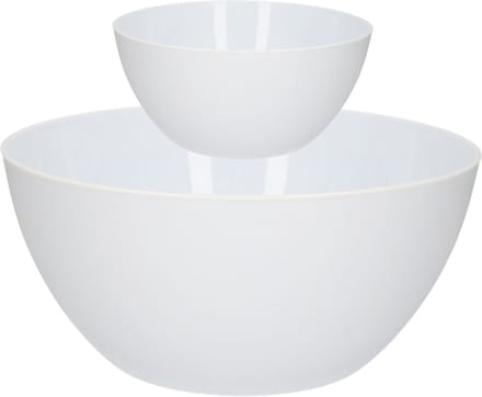 Plasticforte voedsel serveer schalen set - 8x stuks - kunststof - wit