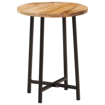 vidaXL - Salontafel - 35x35x45 - cm - massief - mangohout - en - ijzer