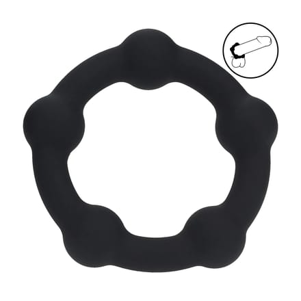 Levelz - Siliconen cockring met kralen 30 mm