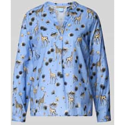 regular fit blouse met all-over motiefprint model 'Vince'