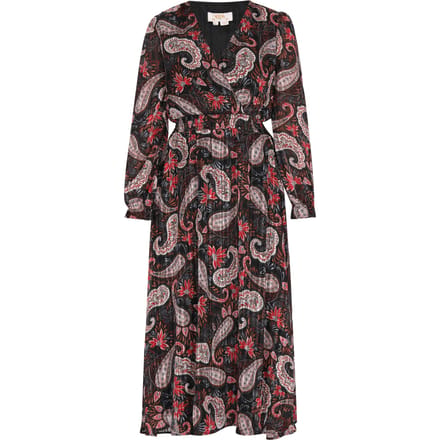 usha Jurk Dames Zwart Veelkleurig