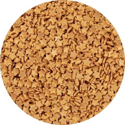 BrandNewCake® Eetbare Confetti Sterren Goud Ø7mm 500gr - Taartdecoratie Sprinkles - Strooisel - Taartversiering