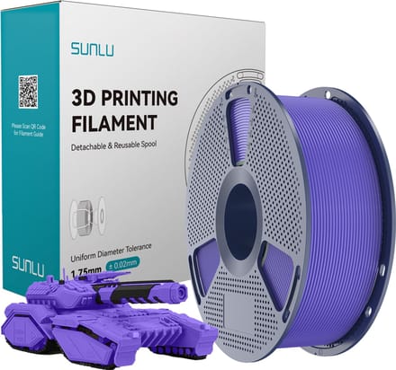 SUNLU 3D-filament PLA+ 1.75mm Lavendel Paars 1kg