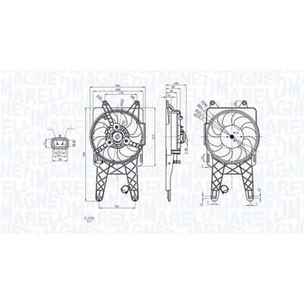 Koelventilatorwiel, motorkoeling MAGNETI MARELLI 069422818010