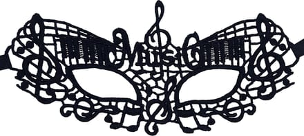 Miresa - Muziek masker MM044 - Sexy kant - Zwart