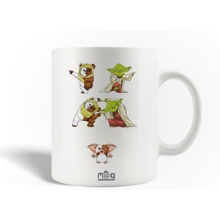 Mok - Maniacase - Yoda - Keramiek - Wit - Vaatwasmachinebestendig wit