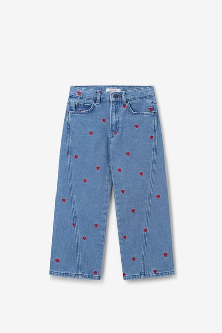 Sissy-Boy - Blauwe straight leg jeans met hartjes
