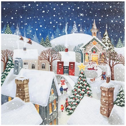 Servet "Kerstverhaal" - 20 stuks