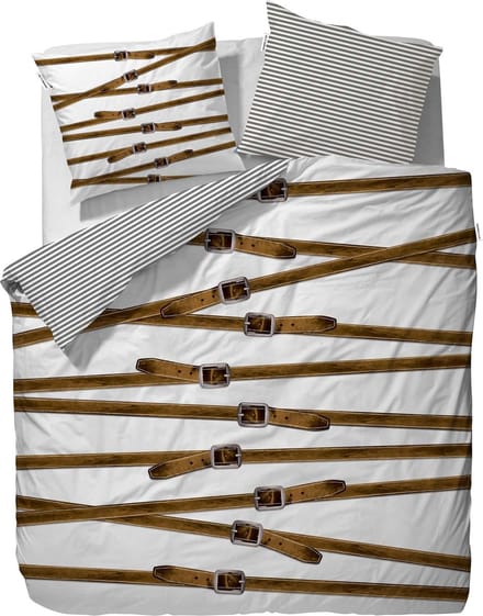 Covers & Co Buckle Up! Dekbedovertrek - Eenpersoons - 140x200/220 cm - Wit