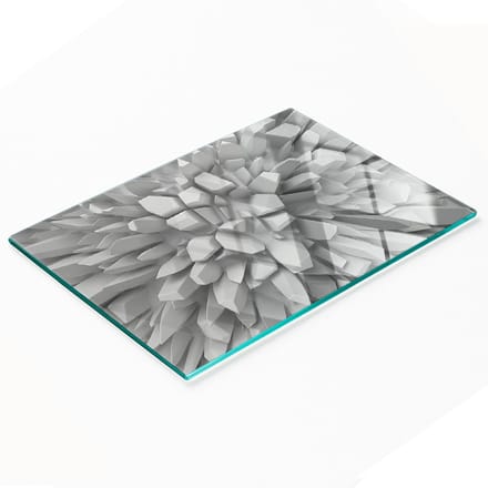 Decoratieve snijplank van gehard glas met 3D-afbeeldingen, 80x52 cm