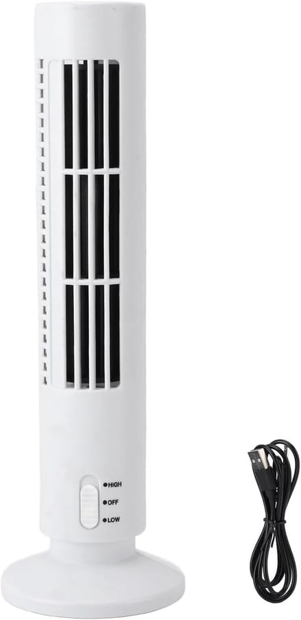 VHV - Torenventilator - bladloze torenventilator usb - USB oplaadbaar - voor bureau, slaapkamer, studentenkamer