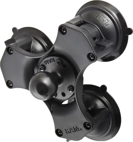 Triple 8.5 cm zuignap houder C-kogel RAP-365-224-1U