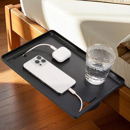 Bedplank - Nachtkastje - Ruimte Besparen - Clip-on Montage - 32 cm - Zwart