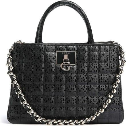 Guess Kobo schoudertas zwart/goud accent