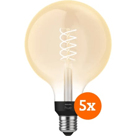 Philips Hue Filamentlamp White Globe XL E27 - 2023 - 5-pack