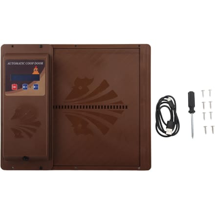 Automatische Kippenhokdeur USB Horizontale Opening Automatische Kippenhokdeuropener met Timer bruin