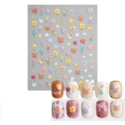 MEKO - Embossed Nail Stickers C 1 pc