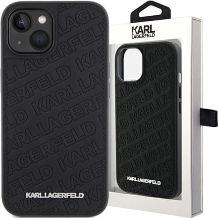Karl - Lagerfeld - Quilted K Pattern hoesje voor iPhone - 11 / Xr - zwart