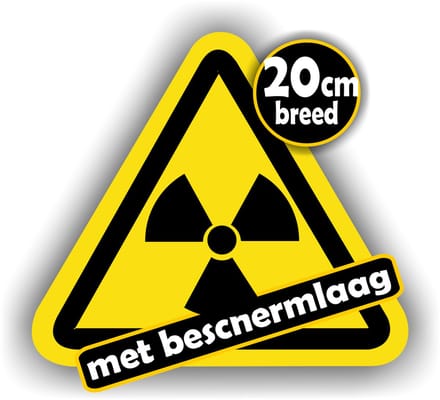 Jerma - Radioactive stoffen - ISO norm - Stickers - 20 cm breed - Weerbestendig - Zelfklevend