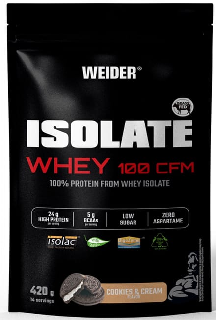 Weider Isolate Whey 100 CFM (420g) Cookies & Cream - Eiwitten - Wei-eiwit isolaat
